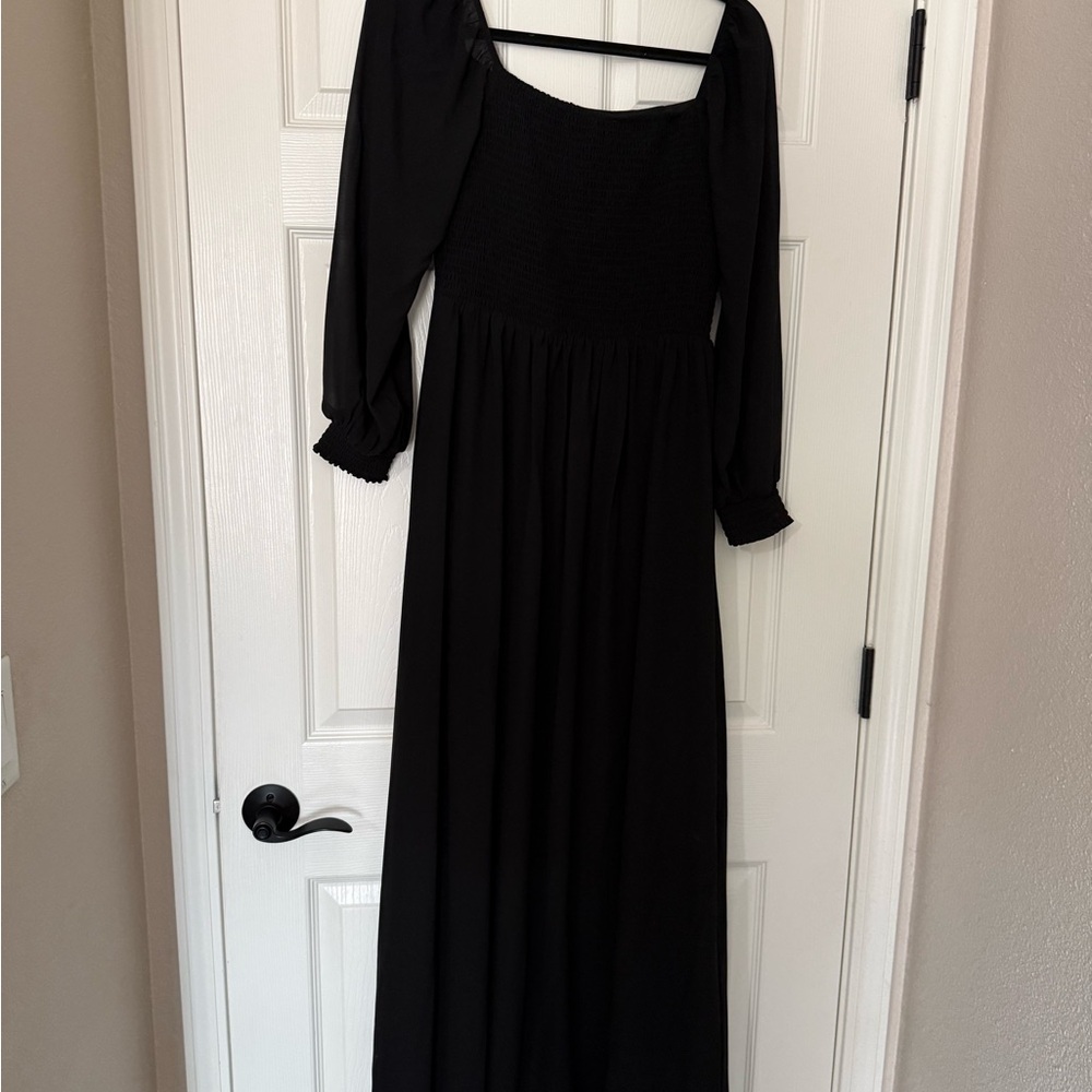 Baltic Born Square-Neck Maxi Dress with Thigh Slit - Picture 4 of 4